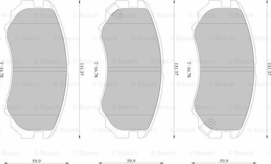 BOSCH 0 986 AB2 514 - Kit de plaquettes de frein, frein à disque cwaw.fr