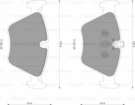 BOSCH 0 986 AB2 516 - Kit de plaquettes de frein, frein à disque cwaw.fr