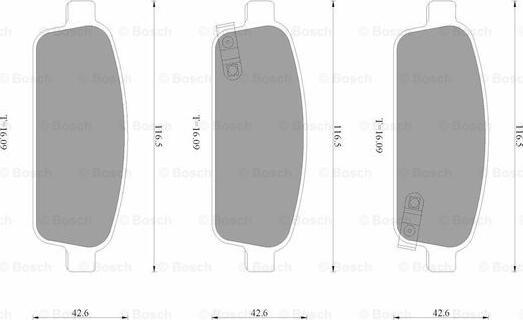 BOSCH 0 986 AB2 510 - Kit de plaquettes de frein, frein à disque cwaw.fr