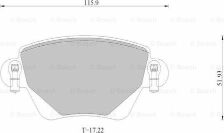 BOSCH 0 986 AB2 528 - Kit de plaquettes de frein, frein à disque cwaw.fr