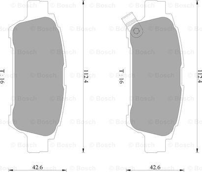 BOSCH 0 986 AB2 673 - Kit de plaquettes de frein, frein à disque cwaw.fr