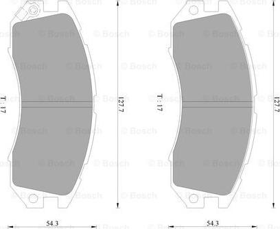 BOSCH 0 986 AB2 051 - Kit de plaquettes de frein, frein à disque cwaw.fr