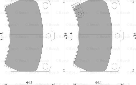 BOSCH 0 986 AB2 053 - Kit de plaquettes de frein, frein à disque cwaw.fr