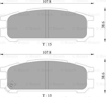 BOSCH 0 986 AB2 052 - Kit de plaquettes de frein, frein à disque cwaw.fr