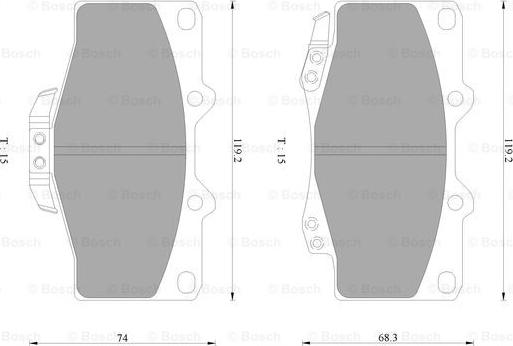 BOSCH 0 986 AB2 057 - Kit de plaquettes de frein, frein à disque cwaw.fr