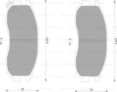 BOSCH 0 986 AB2 064 - Kit de plaquettes de frein, frein à disque cwaw.fr