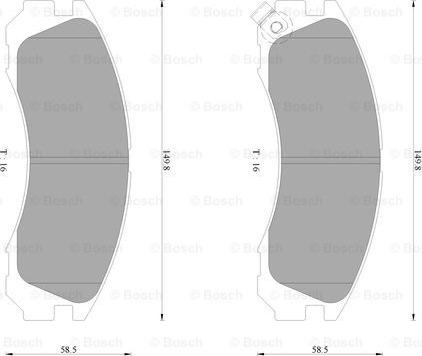 BOSCH 0 986 AB2 065 - Kit de plaquettes de frein, frein à disque cwaw.fr