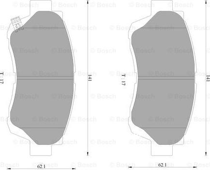 BOSCH 0 986 AB2 068 - Kit de plaquettes de frein, frein à disque cwaw.fr