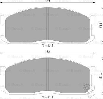 BOSCH 0 986 AB2 006 - Kit de plaquettes de frein, frein à disque cwaw.fr