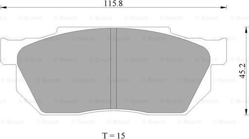 BOSCH 0 986 AB2 000 - Kit de plaquettes de frein, frein à disque cwaw.fr