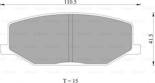 BOSCH 0 986 AB2 003 - Kit de plaquettes de frein, frein à disque cwaw.fr