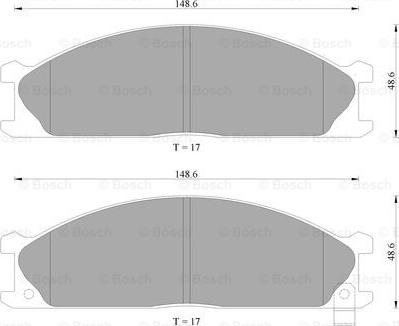 BOSCH 0 986 AB2 007 - Kit de plaquettes de frein, frein à disque cwaw.fr