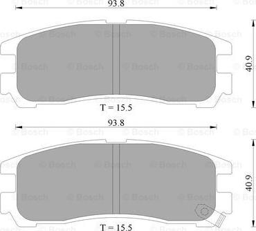 BOSCH 0 986 AB2 011 - Kit de plaquettes de frein, frein à disque cwaw.fr