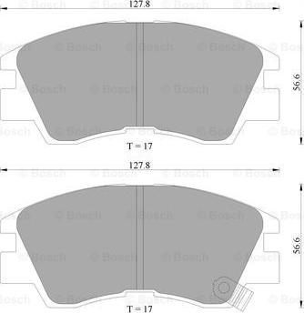 BOSCH 0 986 AB2 013 - Kit de plaquettes de frein, frein à disque cwaw.fr