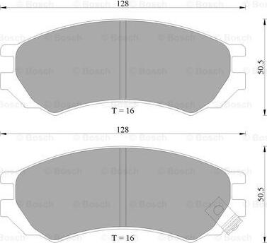 BOSCH 0 986 AB2 017 - Kit de plaquettes de frein, frein à disque cwaw.fr