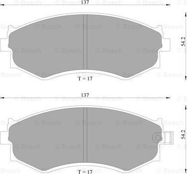 BOSCH 0 986 AB2 030 - Kit de plaquettes de frein, frein à disque cwaw.fr