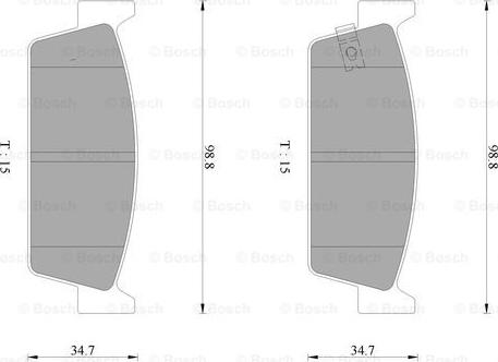 BOSCH 0 986 AB2 079 - Kit de plaquettes de frein, frein à disque cwaw.fr