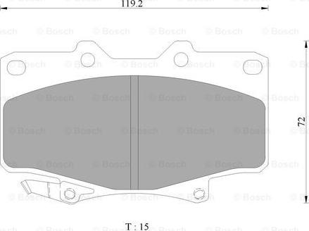 BOSCH 0 986 AB2 073 - Kit de plaquettes de frein, frein à disque cwaw.fr