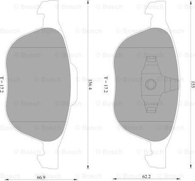 BOSCH 0 986 AB2 395 - Kit de plaquettes de frein, frein à disque cwaw.fr