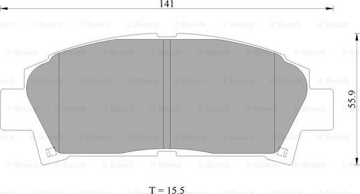 BOSCH 0 986 AB2 398 - Kit de plaquettes de frein, frein à disque cwaw.fr