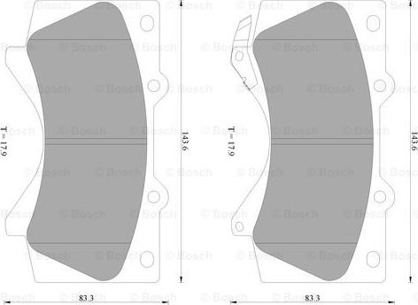 BOSCH 0 986 AB2 397 - Kit de plaquettes de frein, frein à disque cwaw.fr