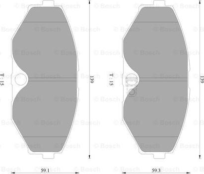 BOSCH 0 986 AB2 345 - Kit de plaquettes de frein, frein à disque cwaw.fr