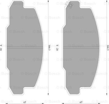 BOSCH 0 986 AB2 347 - Kit de plaquettes de frein, frein à disque cwaw.fr