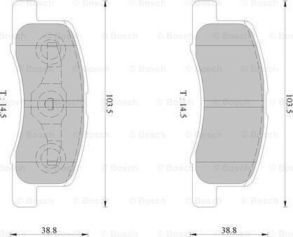 BOSCH 0 986 AB2 355 - Kit de plaquettes de frein, frein à disque cwaw.fr