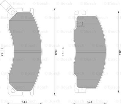 BOSCH 0 986 AB2 351 - Kit de plaquettes de frein, frein à disque cwaw.fr