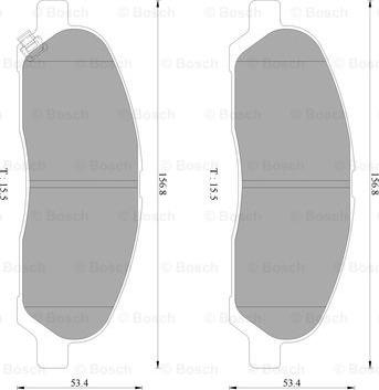 BOSCH 0 986 AB2 353 - Kit de plaquettes de frein, frein à disque cwaw.fr