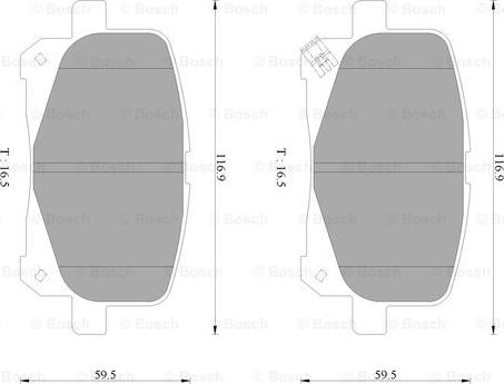 BOSCH 0 986 AB2 360 - Kit de plaquettes de frein, frein à disque cwaw.fr