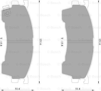 BOSCH 0 986 AB2 316 - Kit de plaquettes de frein, frein à disque cwaw.fr