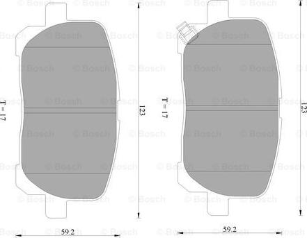 BOSCH 0 986 AB2 386 - Kit de plaquettes de frein, frein à disque cwaw.fr