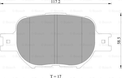 BOSCH 0 986 AB2 380 - Kit de plaquettes de frein, frein à disque cwaw.fr