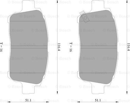 BOSCH 0 986 AB2 382 - Kit de plaquettes de frein, frein à disque cwaw.fr