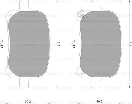 BOSCH 0 986 AB2 326 - Kit de plaquettes de frein, frein à disque cwaw.fr