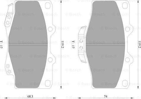 BOSCH 0 986 AB2 321 - Kit de plaquettes de frein, frein à disque cwaw.fr