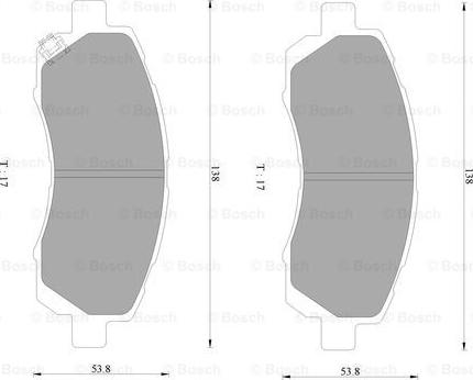 BOSCH 0 986 AB2 323 - Kit de plaquettes de frein, frein à disque cwaw.fr