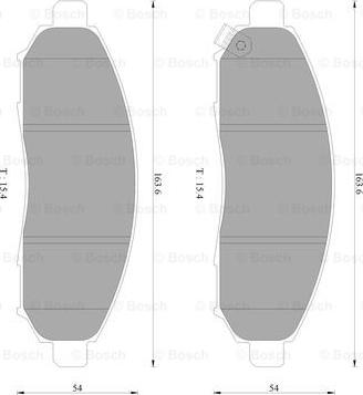 BOSCH 0 986 AB2 372 - Kit de plaquettes de frein, frein à disque cwaw.fr