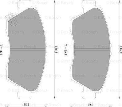 BOSCH 0 986 AB2 291 - Kit de plaquettes de frein, frein à disque cwaw.fr