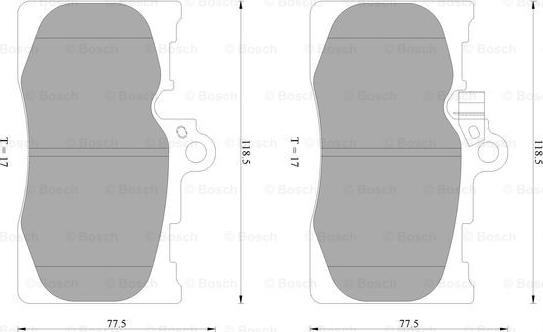 BOSCH 0 986 AB2 297 - Kit de plaquettes de frein, frein à disque cwaw.fr