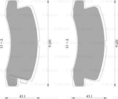 BOSCH 0 986 AB2 258 - Kit de plaquettes de frein, frein à disque cwaw.fr