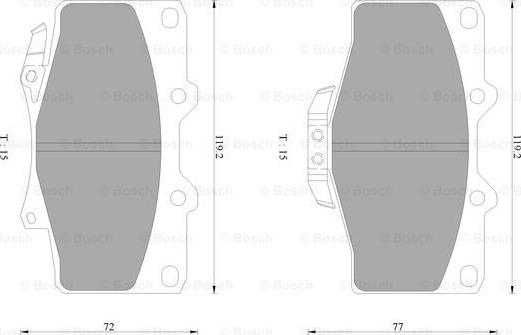 BOSCH 0 986 AB2 252 - Kit de plaquettes de frein, frein à disque cwaw.fr