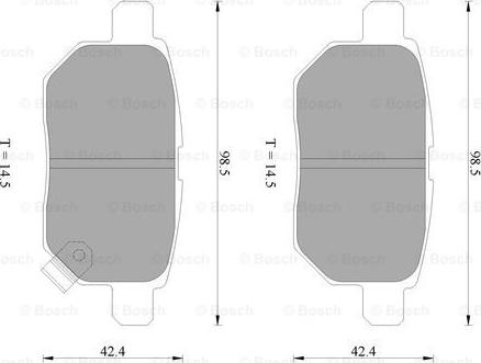 BOSCH 0 986 AB2 269 - Kit de plaquettes de frein, frein à disque cwaw.fr