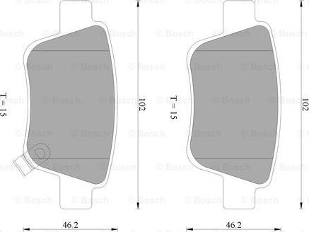 BOSCH 0 986 AB2 267 - Kit de plaquettes de frein, frein à disque cwaw.fr