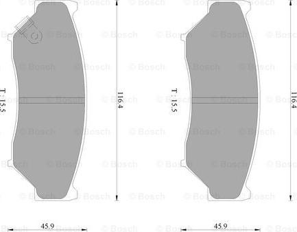 BOSCH 0 986 AB2 211 - Kit de plaquettes de frein, frein à disque cwaw.fr