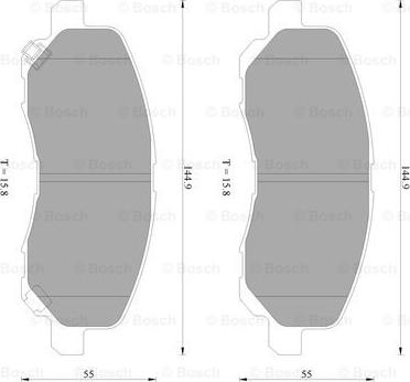 BOSCH 0 986 AB2 285 - Kit de plaquettes de frein, frein à disque cwaw.fr