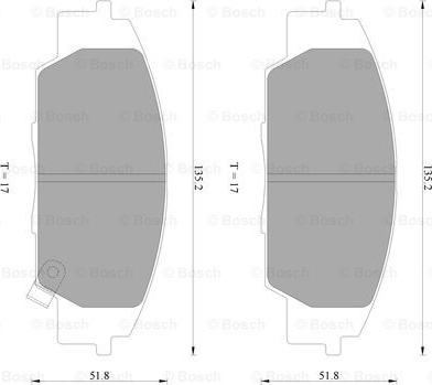 BOSCH 0 986 AB2 282 - Kit de plaquettes de frein, frein à disque cwaw.fr