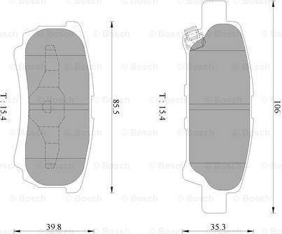 BOSCH 0 986 AB2 754 - Kit de plaquettes de frein, frein à disque cwaw.fr