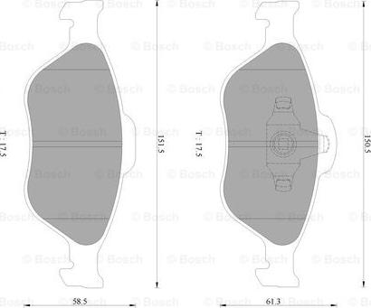 BOSCH 0 986 AB2 779 - Kit de plaquettes de frein, frein à disque cwaw.fr